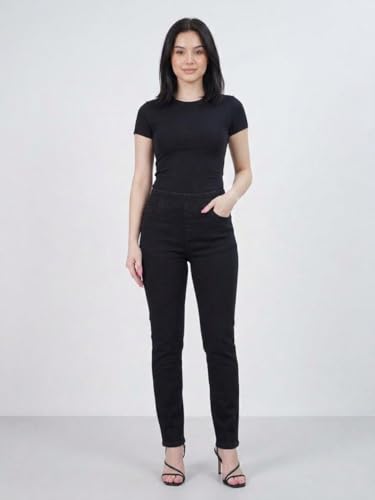 Image of Black Denim Fix Elastic Women Denim Jegging