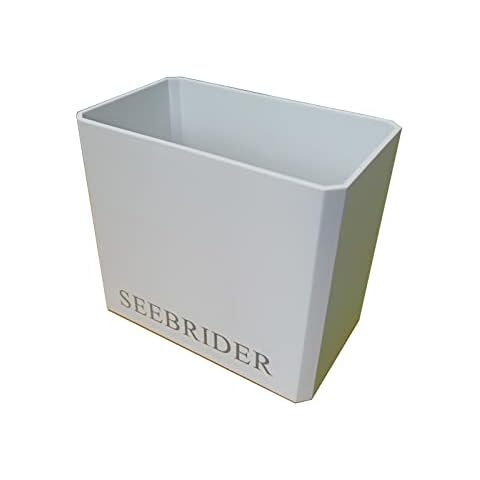 SEEBRIDER Wall Mounted Storage Box, Adhesive Plastic Wall Organizer White for Bathroom Kitchen Cover