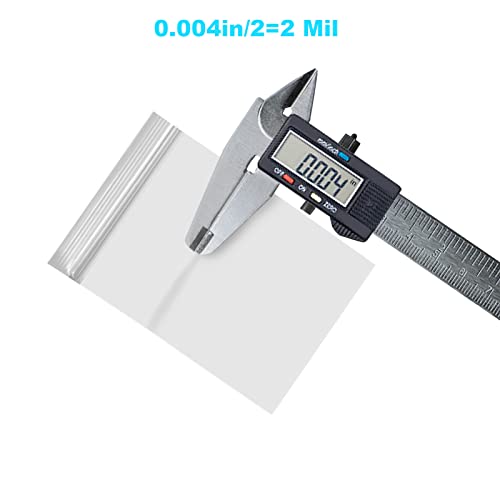 400 Pcs Small Plastic Bags, Resealable Clear Jewelry Bags, Small Baggies, Poly Reclosable Mini Bag, 4 Assorted Sizes 6x3.9 4.7x3.1 3.5x2.3 2.7x2IN, 2 Mil Zipper Bag for Jewelry Pill Packaging VOPTON4