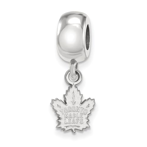 Toronto Maple Leafs Bead Charm Extra Small (3/8 Inch) Dangle (Sterling Silver)