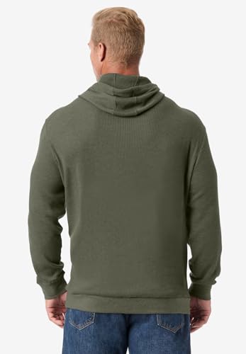 KingSize Men's Big & Tall Tall Waffle-Knit Thermal Hoodie2