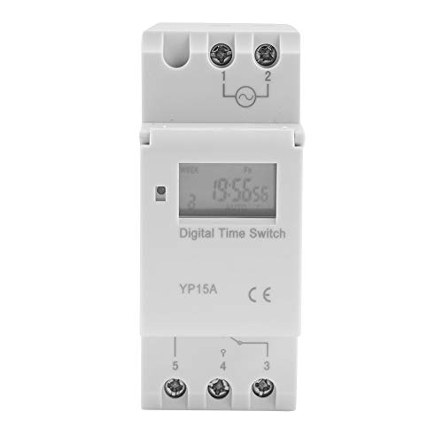 Generic Interruptor de Temporizador, 16A LCD LCD Relé de Tiempo Programable Tiempo de Temporizador Eléctrico Relé para Tomas Eléctricas en Interiores (DC12V)