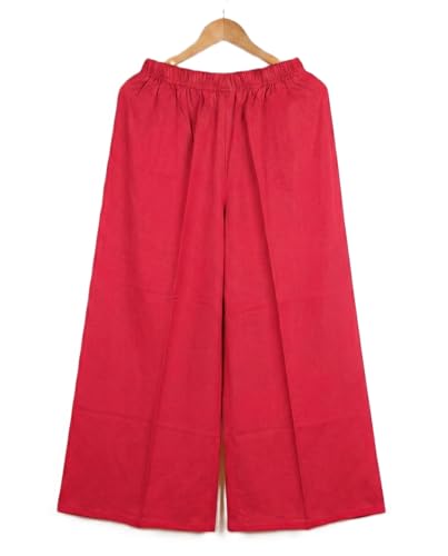 Image of Plaazo Women's Cotton Palazzo | Wide Leg Palazzo for Women | Soft Breathable High Waist Bottom Wear | Comfortable Casual, Office, Travel for Women