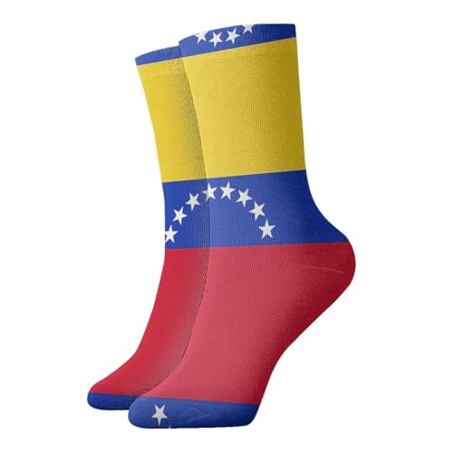 VCzsdff Calcetines de felpa con la bandera de Venezuela para casa y oficina, calcetines antideslizantes para comodidad en interiores