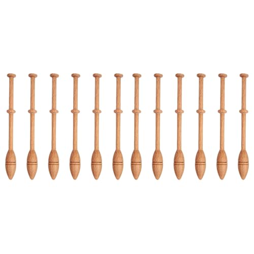 navette de dentelle pour frivolité - Bobines de dentelle 12 pièces : navette en bois pour le tricot, fournitures de fabrication de dentelle aux fuseaux,...