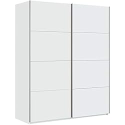 Habitdesign Armario Ropero, Dormitorio, Armario 2 Puertas correderas, Modelo Hera, Acabado en Color Blanco Artik, Medidas: 150 cm (Ancho) x 200 cm (Alto) x 60 cm (Fondo)