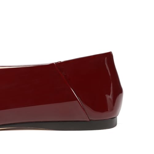 Women's Ballet Flats Closed Square Toe Slip On Flats Comfortable Dressy Casual Work Office Shoes3