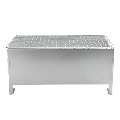 Tischgrill, Holzkohlegrills für den Außenbereich | Tragbarer Mini-Grillofen für den Außenbereich - Verdicktes Edelstahl-Grillnetz, Outdoor-Kochgerät für Picknicks, Reisen, Wandern, Grillen, Camping un