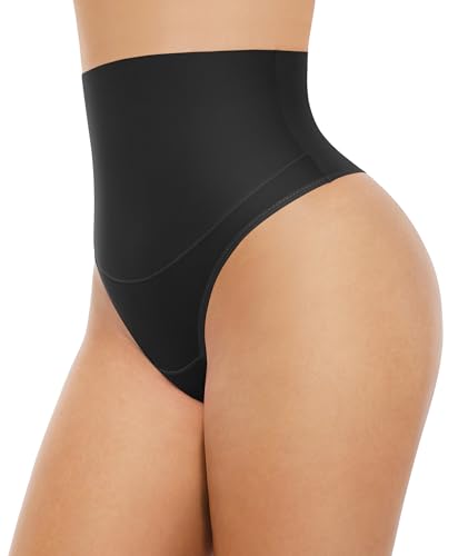 Image of FeelinGirl Thong Shapewear Tummy Control Mid Waisted Seamless Shapewear for Women Moderate Compression