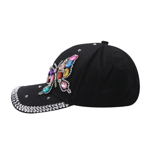 Gorra deportiva de mujer con mariposa y strass miniatura 3