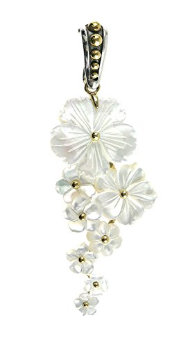 Sterling Silver Mother of Pearl w/Bronze Pendant Enhancer