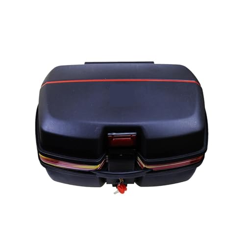 Top Case Moto 54L avec Loquet de Sécurité Coffre Noir Étanche