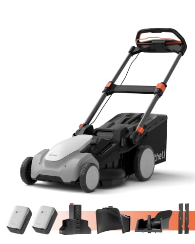 Image of Litheli Lawn Mower 21 inch Electric Self Propelled for Garden Yards, Lightweight Cordless Lawn Mower Brushless with 6-Position Height Adjustment, 2 x 20V 8.0Ah Battery and Rapid Charge Included