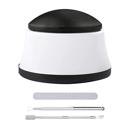 Gel Nail Polish Remover Tool Steamer Portable Electric Nail Art Machine with Nail File & Triangle Cuticle Pusher and Cutter Set for Salon Home Use, Easy Cleaner