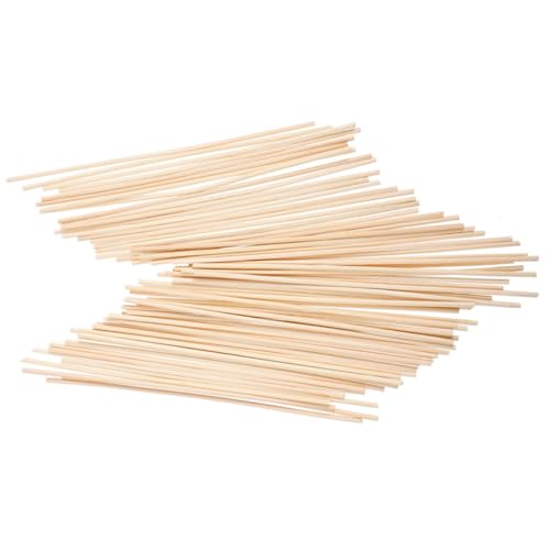 GRIRIW 200 Piezas Varillas Difusoras de Ratán Natural para Aromaterapia Palos Perfumados para Aceites Esenciales Recambio para Difusores Hogar Oficina y Coche