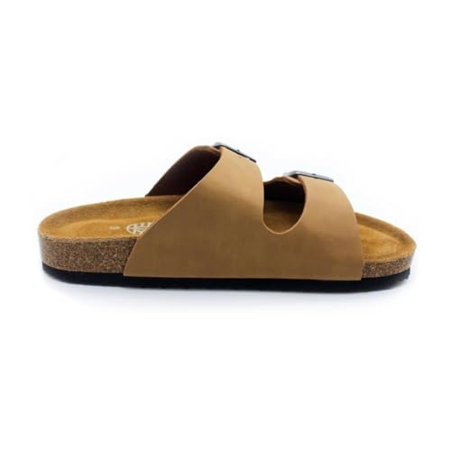 E E EMPTY Sandals Women Project Cloud Adjustable Double-Buckle Smooth Sandals, Comfortable Cork Sandals Suitable for Both Men and Women, with Bow Support ， Brown2