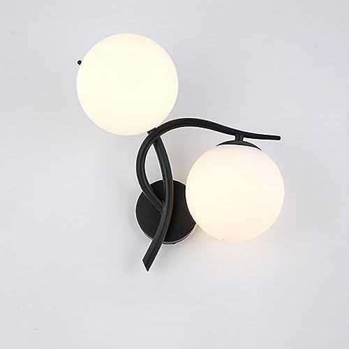 Lámpara de pared de globo de cristal con difusión de luz homogénea E27