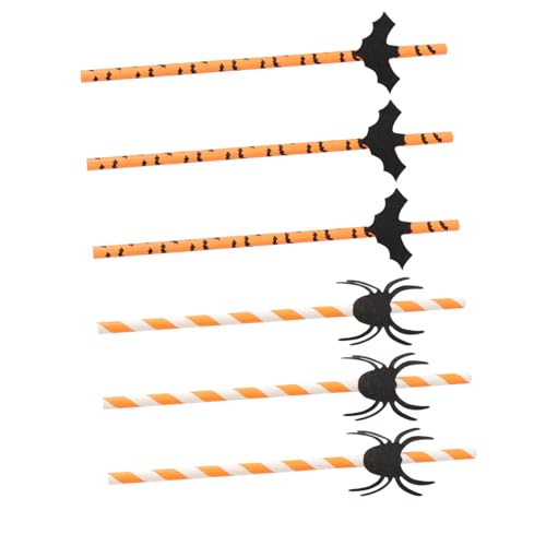 Pitillos de papel para Halloween 50 piezas diseño spooky