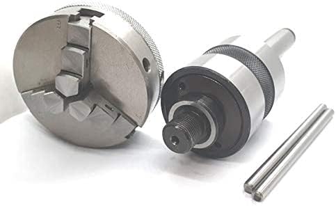 MT3 Shank Revolving Live Center M14x 1 with 65 mm 3 Jaws Self Centering Chuck - Lathe's Tailstock 3MT