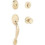 Kwikset Dakota Single Cylinder Handleset w/Tylo Knob featuring SmartKey in Polished Brass