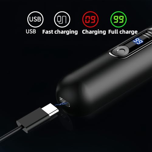 USB Wiederaufladbar Nasenhaartrimmer, Nasenhaarschneider für Männer und Frauen per USB Wiederaufladbarer Augenbrauen,elektrischer Trimmer für Bart, Augenbrauen und Gesichtshaare, zweischnei