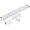 2M-6M Controller Control Smart Motorized Electric Curtain for Straight Windows Curved Windows,with Controller Controler,Ac 110V 60Hz,Size(Folded) 105x12x12cm,Pc and Abs Material (4M)