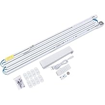 45W Smart Curtains System, Electric Curtain Track with Automated Rail, Motorized and Adjustable Tracks/Rod/Pole, Smart Curtains, Remote Control Curtain Rod, with Automated Rail