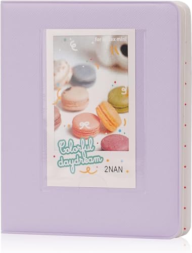 Image of ZENKO 64-Pocket Album + 5 Magnetic Frames fits Fujifilm Instax Mini (12, 11, 9, 8, 40, Evo, Liplay), Mini Link Printer, Polaroid Snap Touch, PIC-300, Z2300 Mint Instant Cameras (Purple)