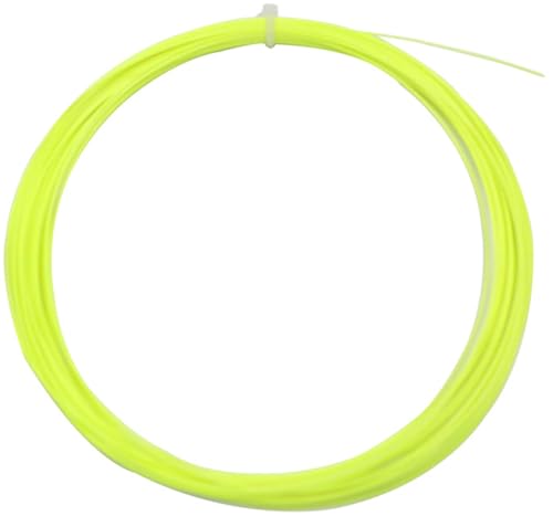 Konrunppy Badmintonsaiten 10M, Langlebige Nylon hochelastische Badmintonsaiten Badmintonschläger Ersatzsaiten Badmintonschläger Saiten (Fluoreszierendes Gelb)