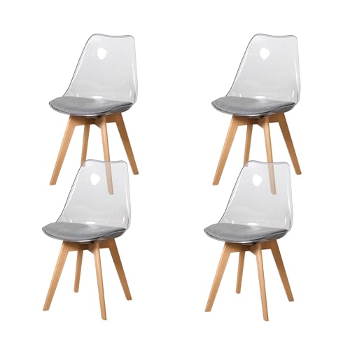 Sillas Cocina Pack 4 Transparente Marca BenyLed