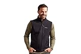 TRUEWERK S3 Solution Vest for Men, Men's Work Vest, Waterproof, Technical Workwear with Fleece and 4-Way Stretch, Small, Black