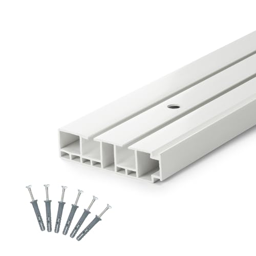 DQ-PP GARDINENSCHIENE | 300cm | PVC | 2-läufig | Weiss | inkl....