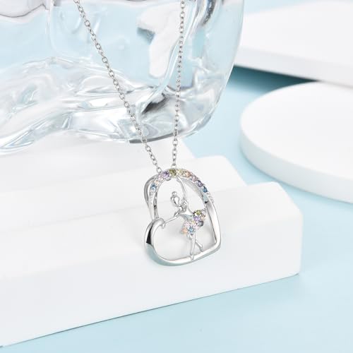 Dance Recital Gifts for Girls Women, Ballet Dancer Ballerina Pendant Necklace Jewelry for Daughter Granddaughter Niece Friends Dance Teacher2