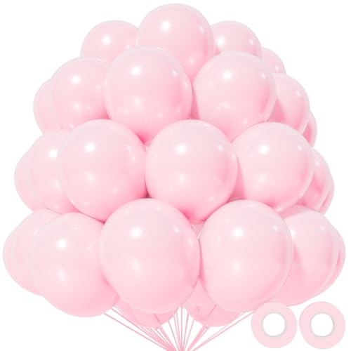 Image of Light Pink Balloon 12 Inch, 110pcs Latex Party Balloons Helium Bright Color for Birthday Baby Shower Wedding Party Supplies Arch Garland Decoration