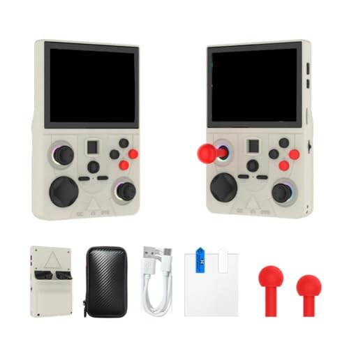 NINMORTH Consola de juegos portátil con pantalla HD de 3.5 pulgadas, multijugador WiFi y para juegos retro precargados, portátil, color negro