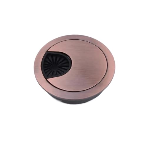 Pasacables Cable de aleación Zinc 50/53/60/80 mm for Escritorio, Tapa for Orificio Cable(Red Bronze,1pcs,60mm)