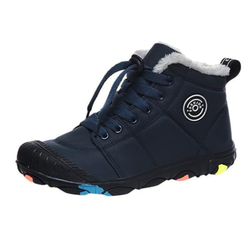 Kinder Winter Barfußschuhe Warm Gefüttert Winterschuhe Jungen Mädchen Leicht...