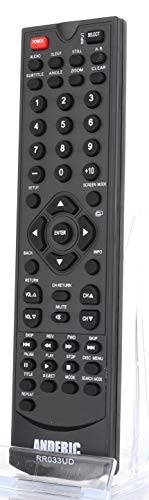 Anderic RR033UD for Funai, Element, Emerson, iLo, Lextron, Philips & Sylvania TV DVD Combo Units - No Programming Needed