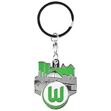 VfL Wolfsburg Schlüsselanhänger mit Einkaufschip – Offizieller Fanartikel | Einkaufswagenchip Schlüsselanhänger | Praktisches Fußball Fan Zubehör für Alltag & Einkauf