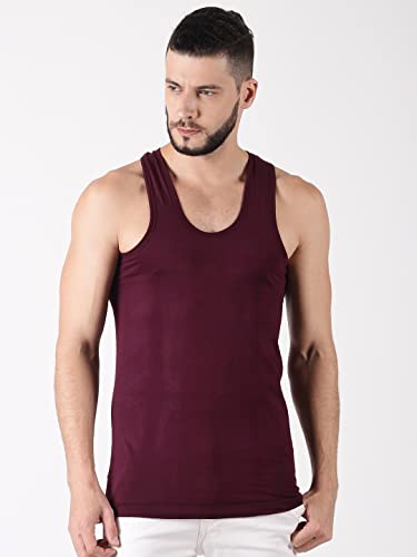 Image of Dollar Lehar Men Combed Cotton Round Neck Vest -Colour May Vary