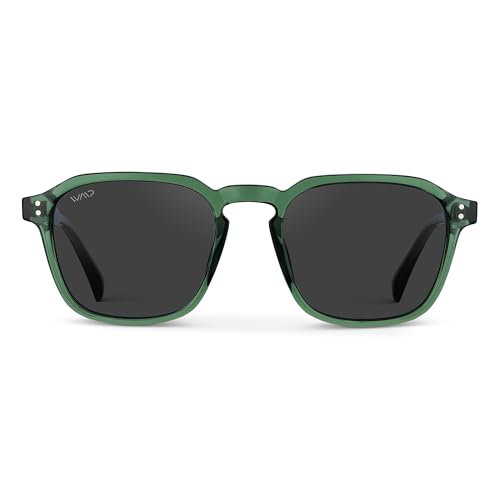Image of WearMe Pro Men's Polarized Square Sunglasses - Wide Fit, Retro Style, UV400, Lightweight Frame for Driving & Daily Wear