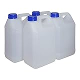 Bidón Garrafa Plástico 10 litros. Homologado para transporte. Apto para uso Alimentario. Envase con Barrera Fluorada. (4 Unidades).