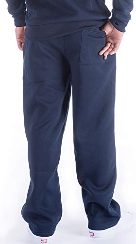 Mens Fleece Sweatpants Open Bottom Joggers Straight Leg Running Casual Loose Fit Athletic Pants with Pockets2