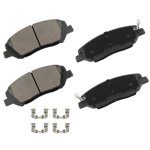 Image of cciyu D1917 Front Ceramic Disc Brake Pads Kit For Hyundai For Santa Fe 2017-2018,For Hyundai For Santa Fe XL 2017-2019