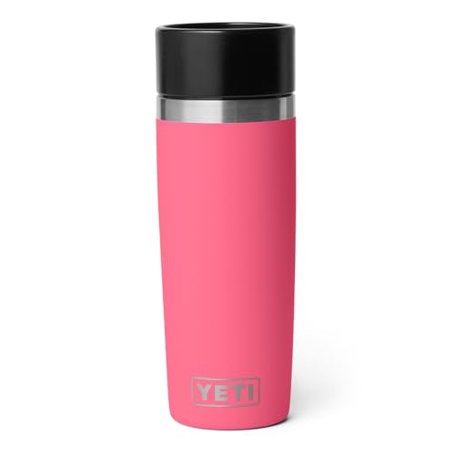 Image of YETI Rambler 16 oz Travel Bottle, Stainless Steel, Vacuum Insulated with Leakproof Commuter Cap, Tropical Pink