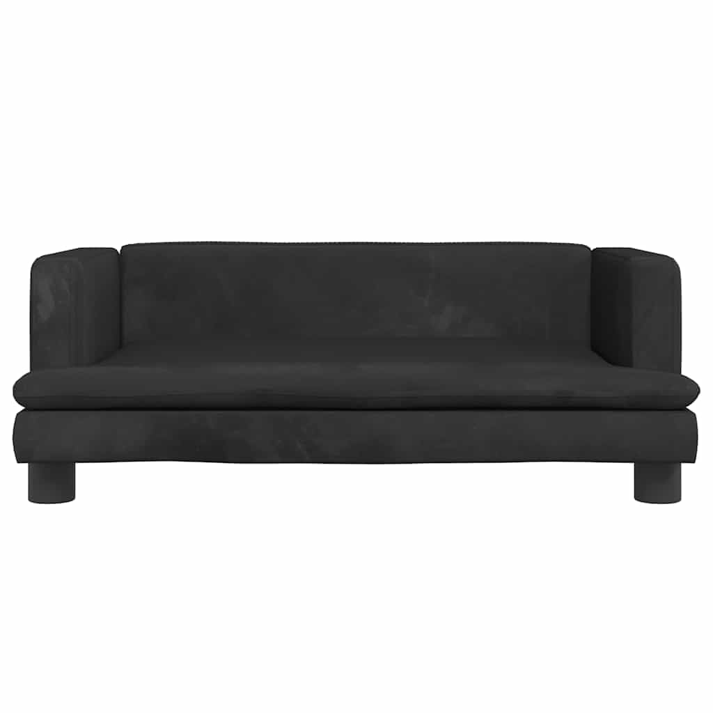 Cuccia per cani in velluto nero, 80 x 45 x 30 cm, con materasso morbido, cestino antiscivolo e rivestimento sfoderabile, ideale come posto per dormire per animali domestici, cuccioli, anziani