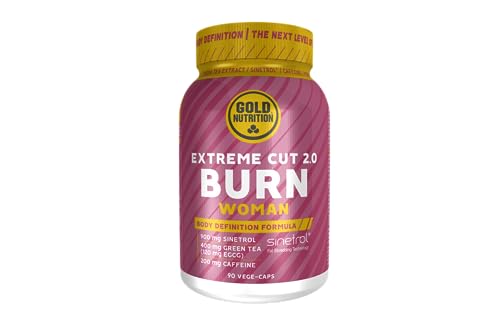 GoldNutrition, Extreme Cut 2.0 Burn Woman, Inhibidor de Apetito, Suplemento Termogénico Dietético, Disminuye el Apetito, Favorece la Disminución de la Grasa, Mejora la Definición Corporal, 90 Cápsulas