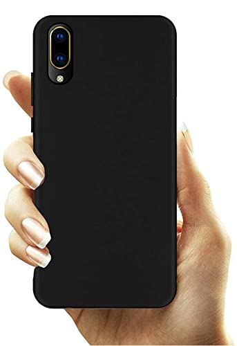 Image of Mobile Back Cover Case for Vivo V11 Pro (Silicone Case|CameraProtection|Black SC1510)