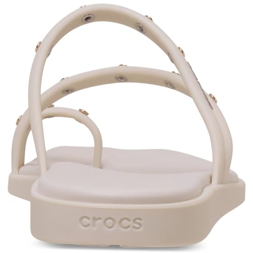 Image of Crocs Women's Miami Toe Loop Sandals | Square Toe Flat | Flexible Straps | Croslite Foam Footbed