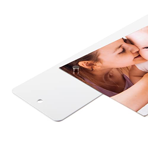 magnets4you - Barra de metal Element Big | Color: Blanco | 70 x 6 cm | Incluye 12 imanes de neodimio de 6 x 3 mm de diámetro Cover